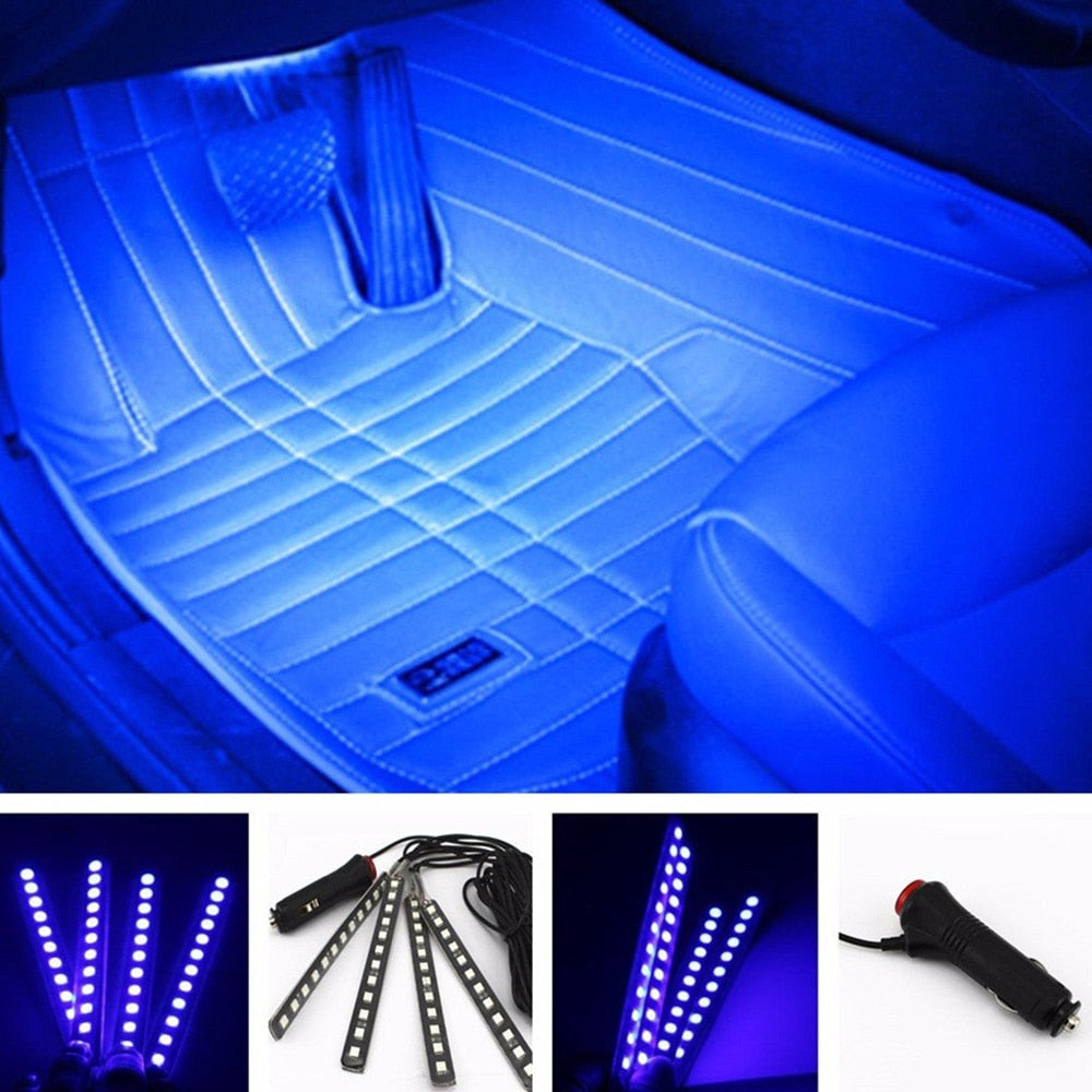 Led Bar Car Interior Backlight Ambient Mood Foot Light 12v