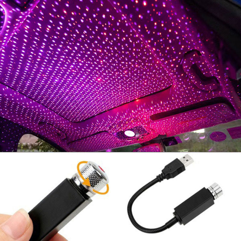 Car Mini LED Light Atmospheric Galaxy Projector 5V USB