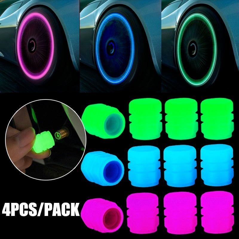 4PCS Universal Luminous Valve Caps
